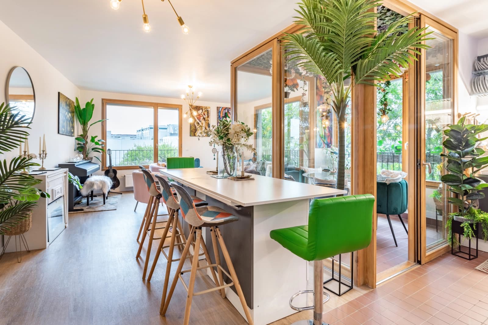 Salle de réunion dans Loft clair et son jardin d'hiver, une oasis de verdure - 0