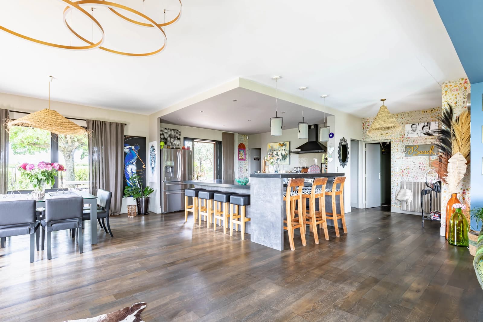 Meeting room in Pleasant house with grounds, swimming pool, petanque area - 1