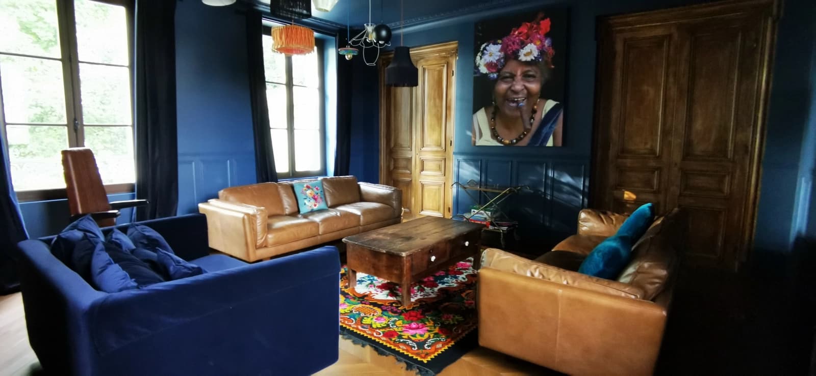 Salon dans Vaste demeure au vert pour s'inspirer et créer - 1