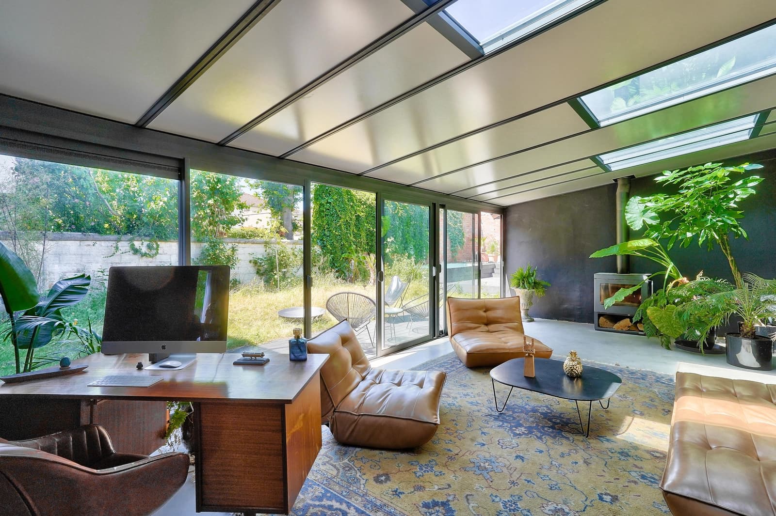 Salon dans Loft avec piscine, jardin d'hiver et vaste terrasse - 1