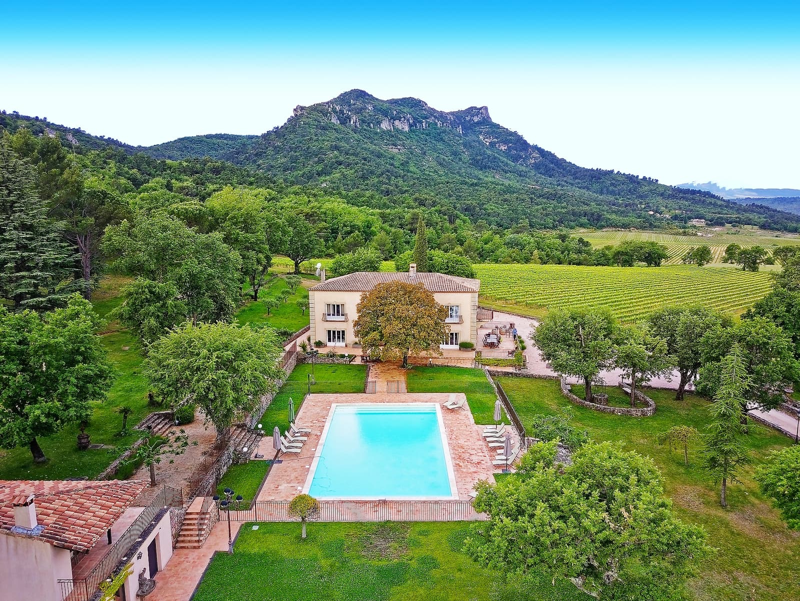 Salle de réunion dans Villa avec piscine nichée au coeur d'un vignoble - 1