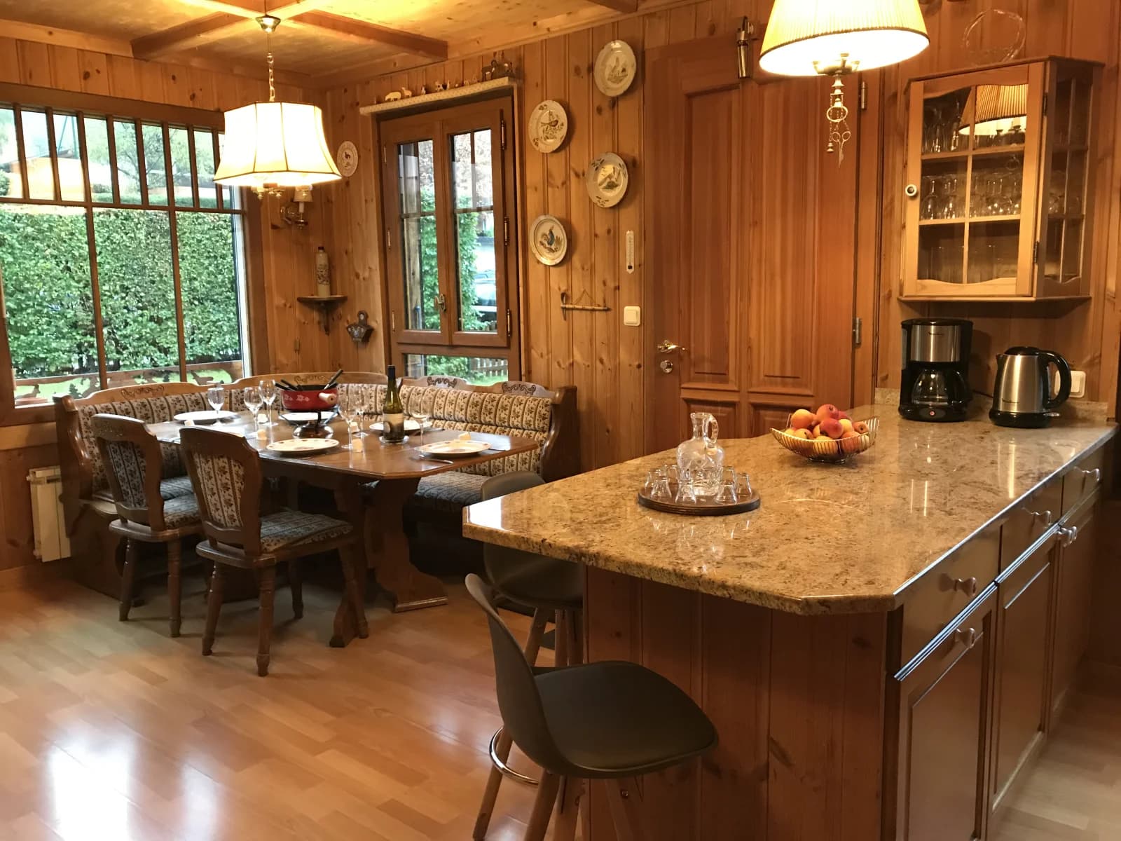 Kitchen in Typical Chamonix chalet facing Mont Blanc - 0