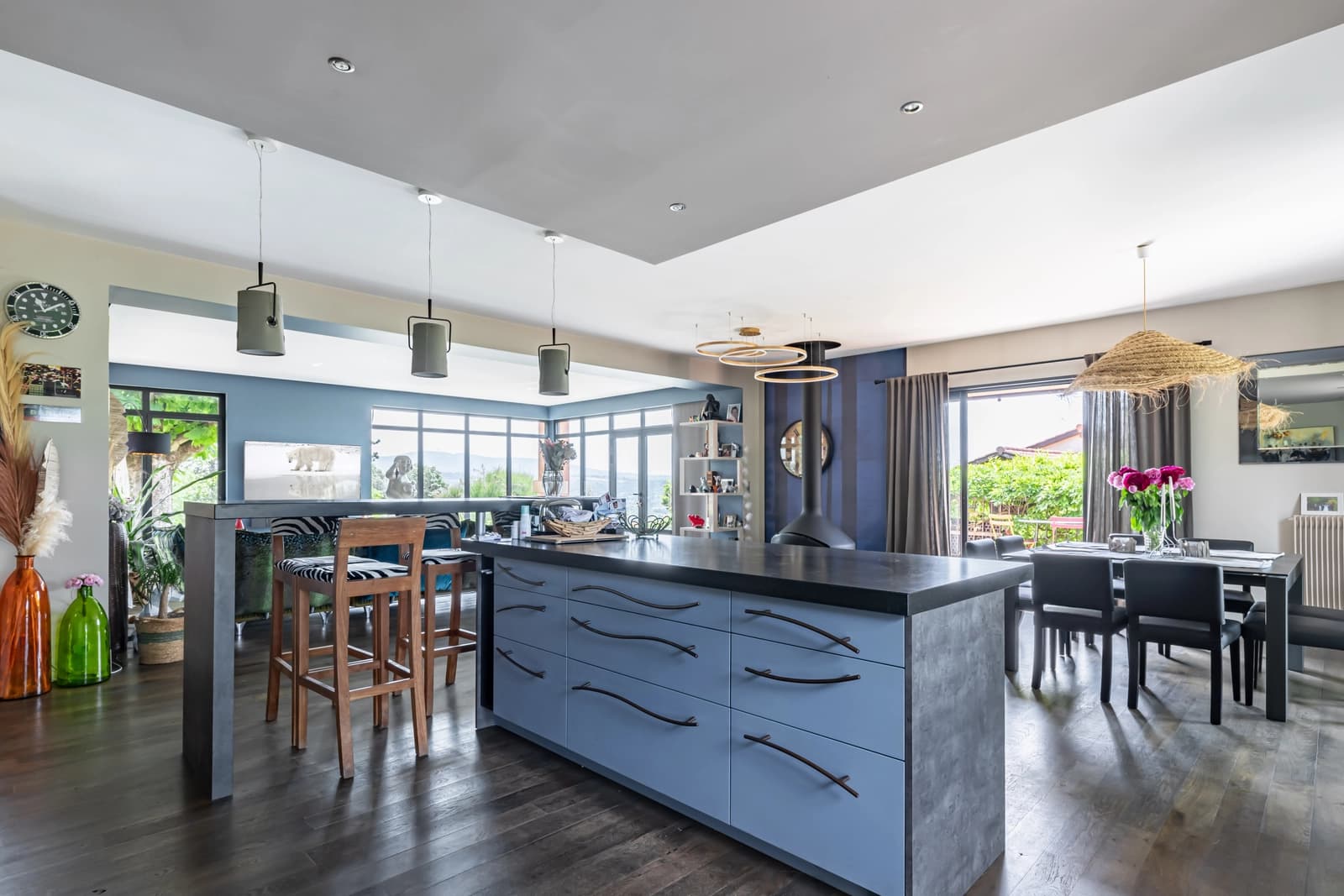 Kitchen in Pleasant house with grounds, swimming pool, petanque area - 1