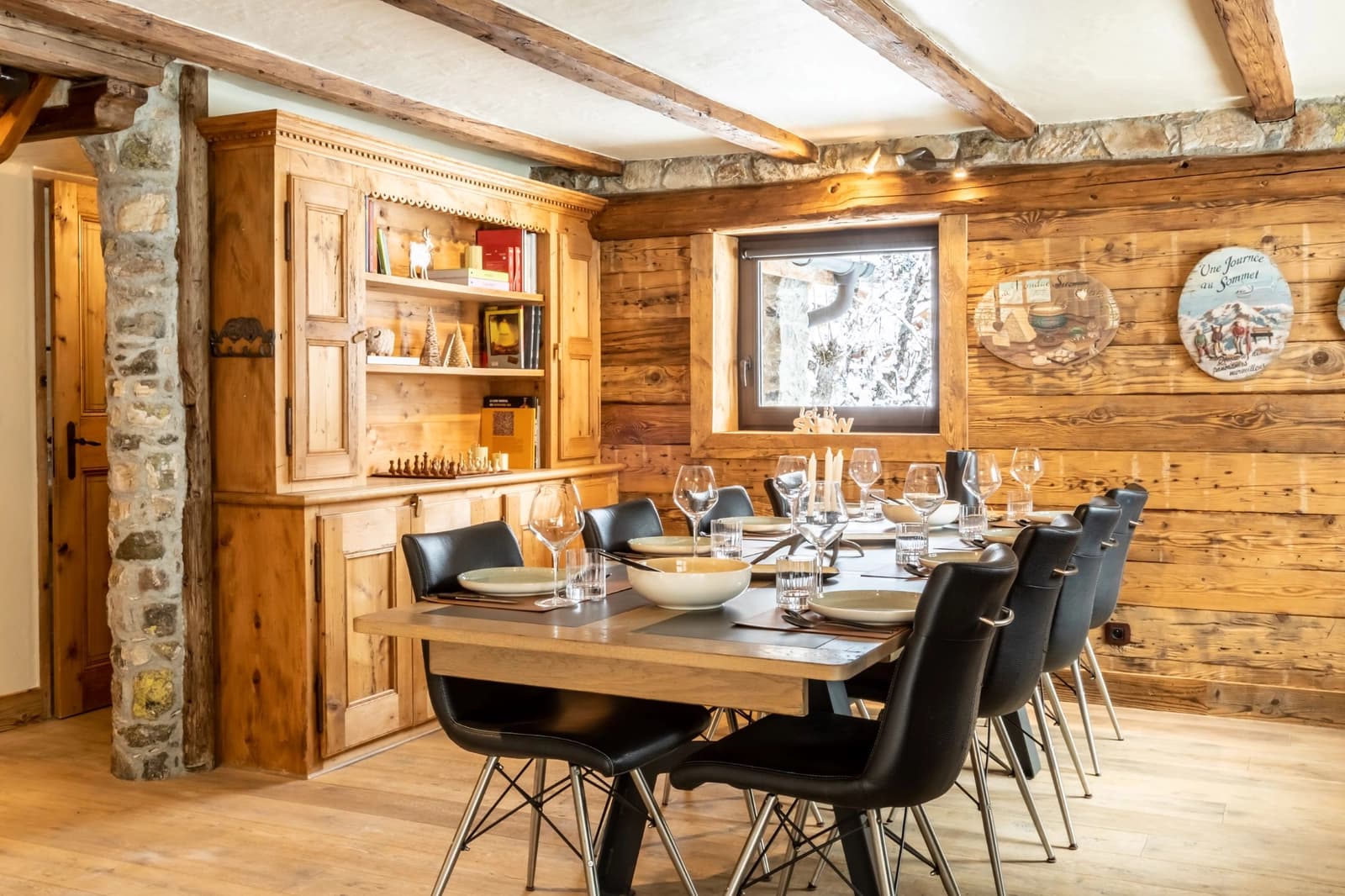 Salle de réunion dans Chalet avec une vue imprenable sur les montagnes - 1