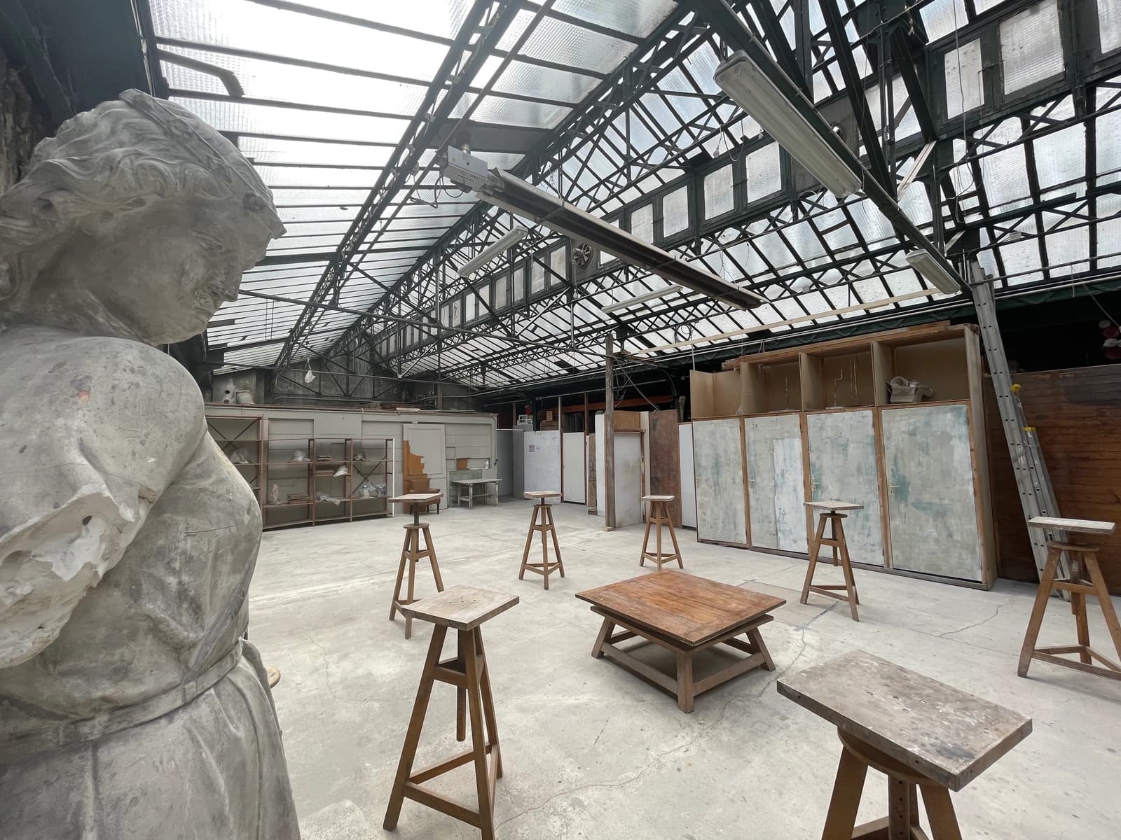 Ensemble de 4 ateliers d'artistes à l'architecture Eiffel