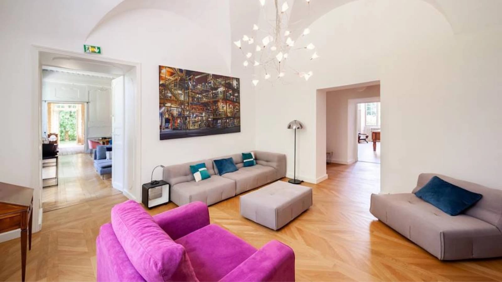 Salon dans Château avec jardin à la française et piscine privée - 1