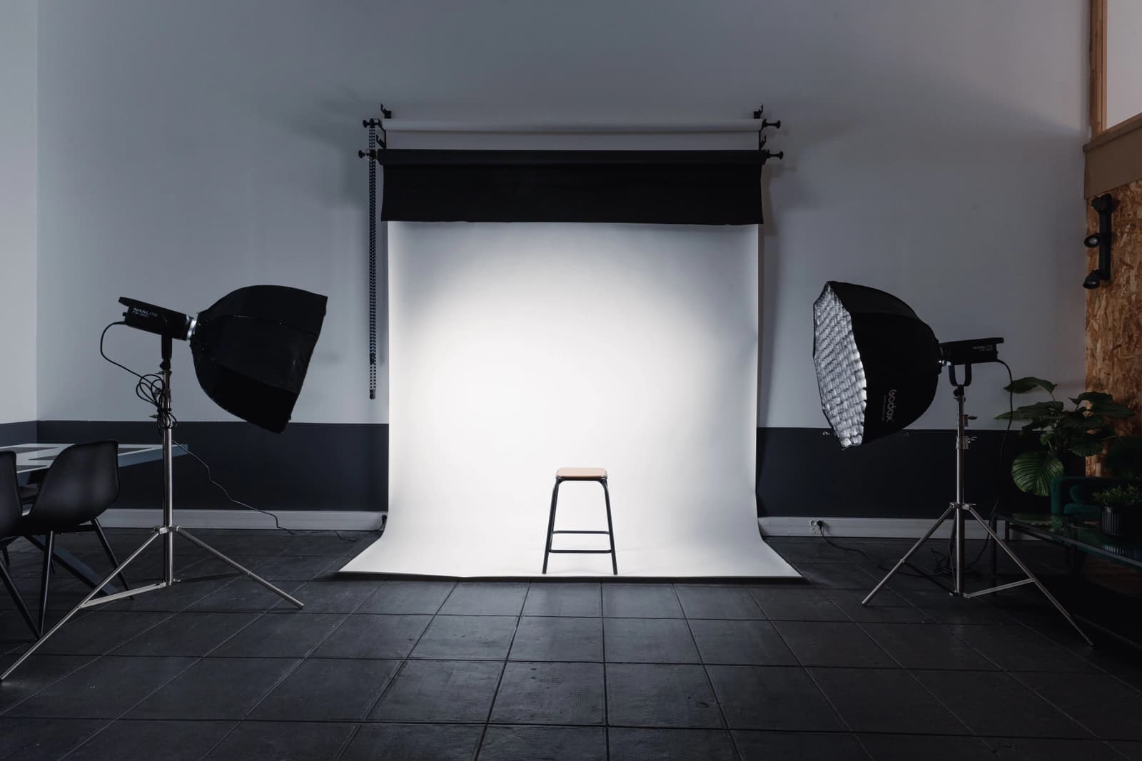 Studio photo moderne et entièrement équipé