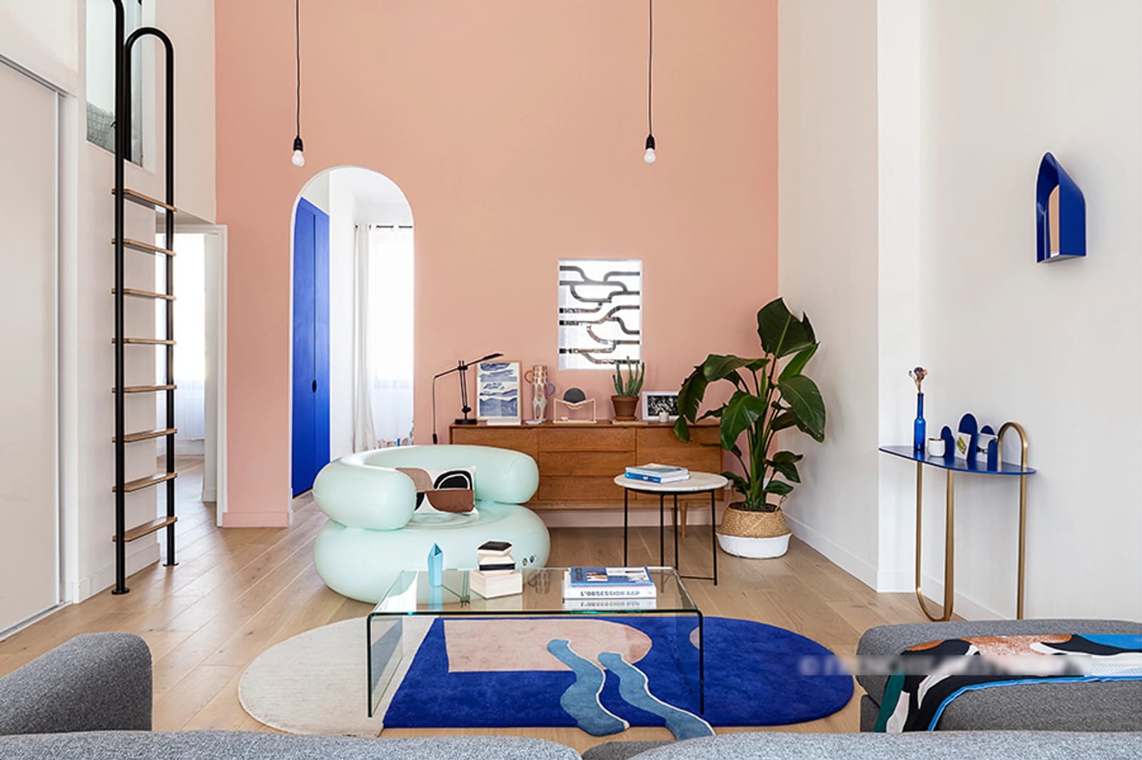 Living room in Mediterranean apartment with terrace - 0