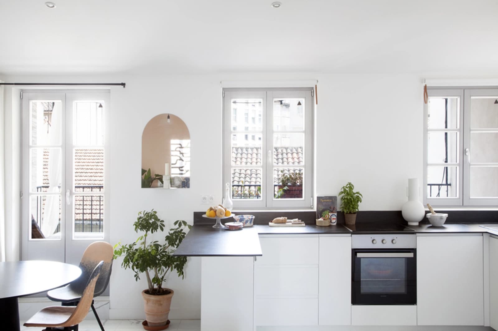 Kitchen in Mediterranean apartment with terrace - 1