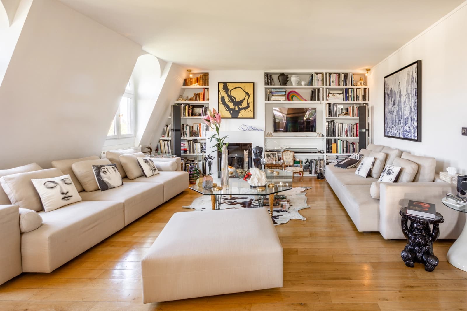 Salon dans Panorama Parisien: vue imprenable sur Seine & Tour Eiffel - 1