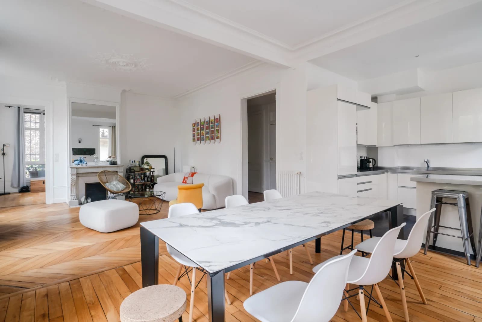 Space Large bright Haussmann apartment Paris 17 - 0