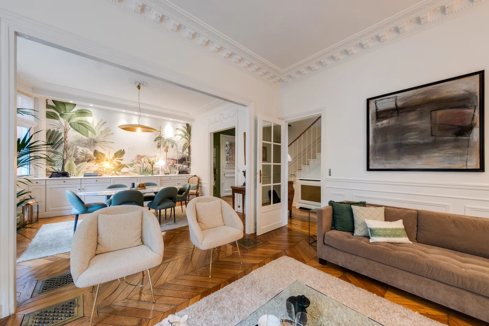 Salon dans Neuilly: hôtel particulier avec son jardin secret - 1