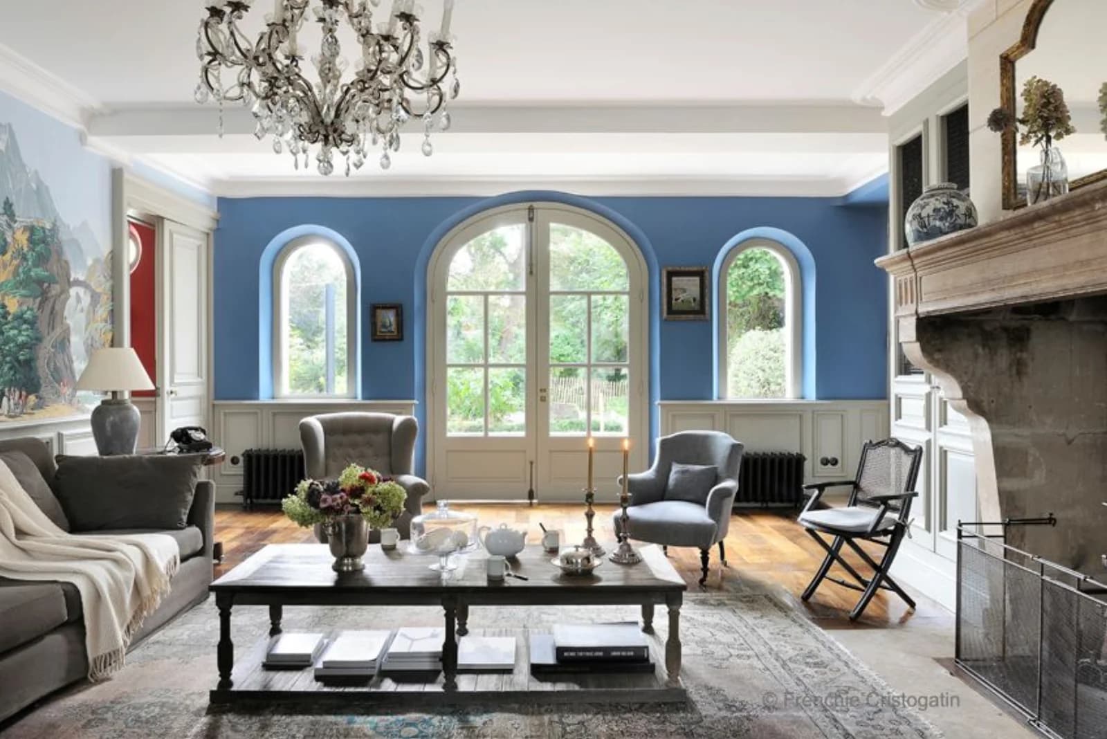 Living room in A 1738 mansion in the heart of Étretat - 0