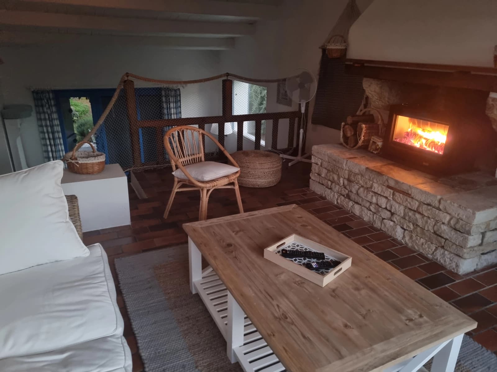 Sala en Encantadora casa a dos pasos de la playa de Linière - 1