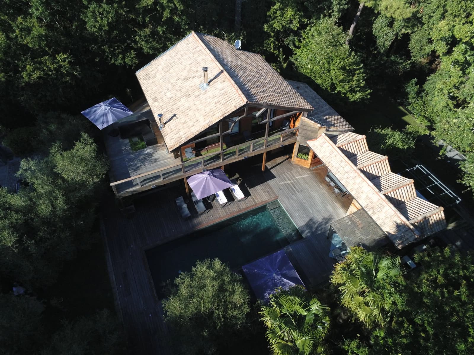 Magnificent villa in exotic wood