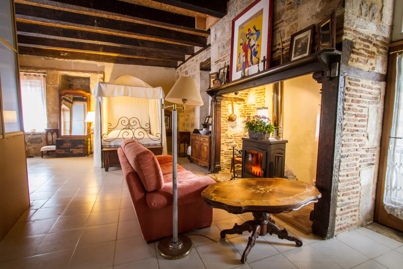 Living room in  12th-century priory near Rocamadour - 1