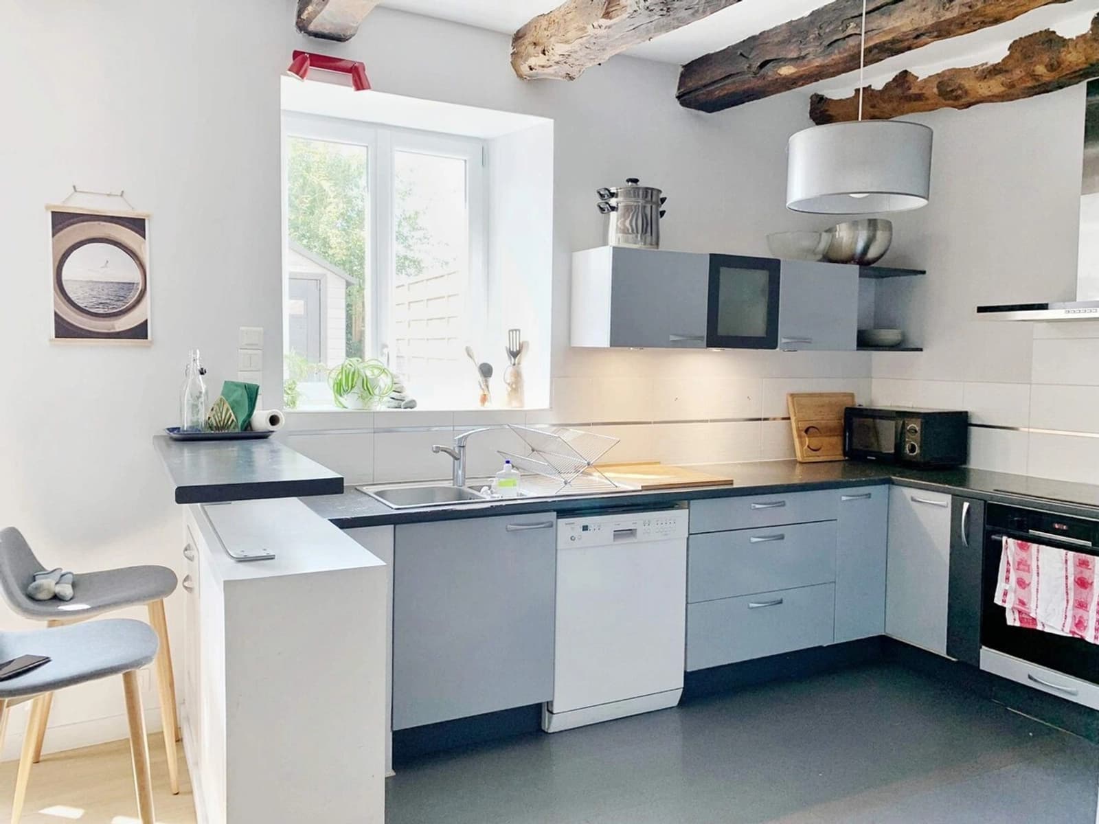 Kitchen in House with garden between Rennes and Saint Malo - 1
