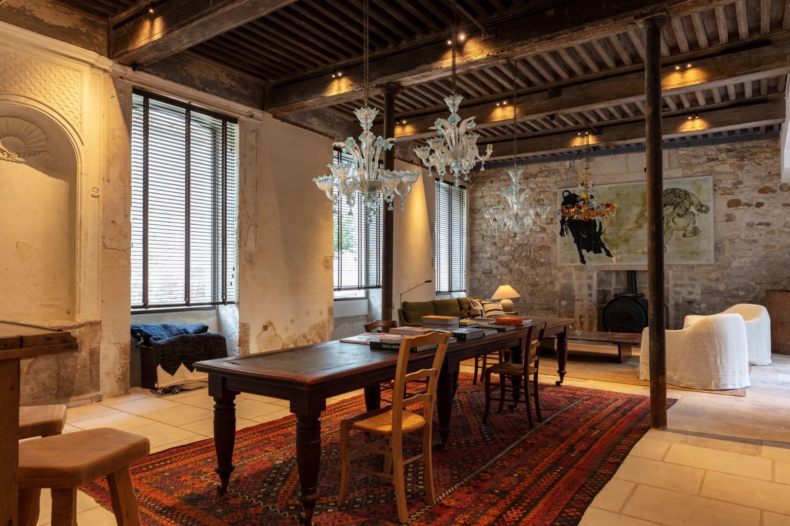 Salle de réunion dans Cuisine véranda vue sur les toits de Paris + Terrasse - 1