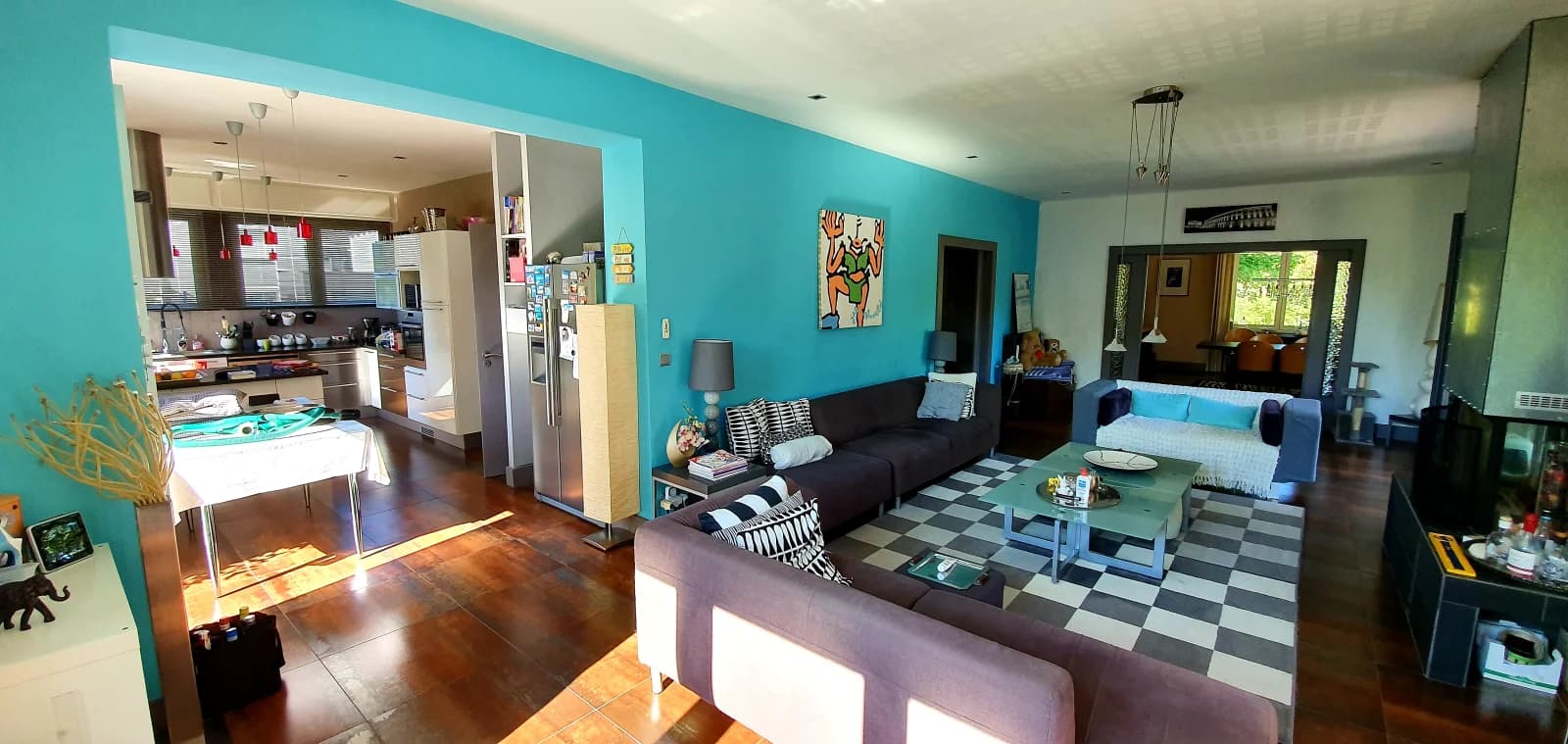 Living room in Factory manager's house wooded park swimming pool - 1
