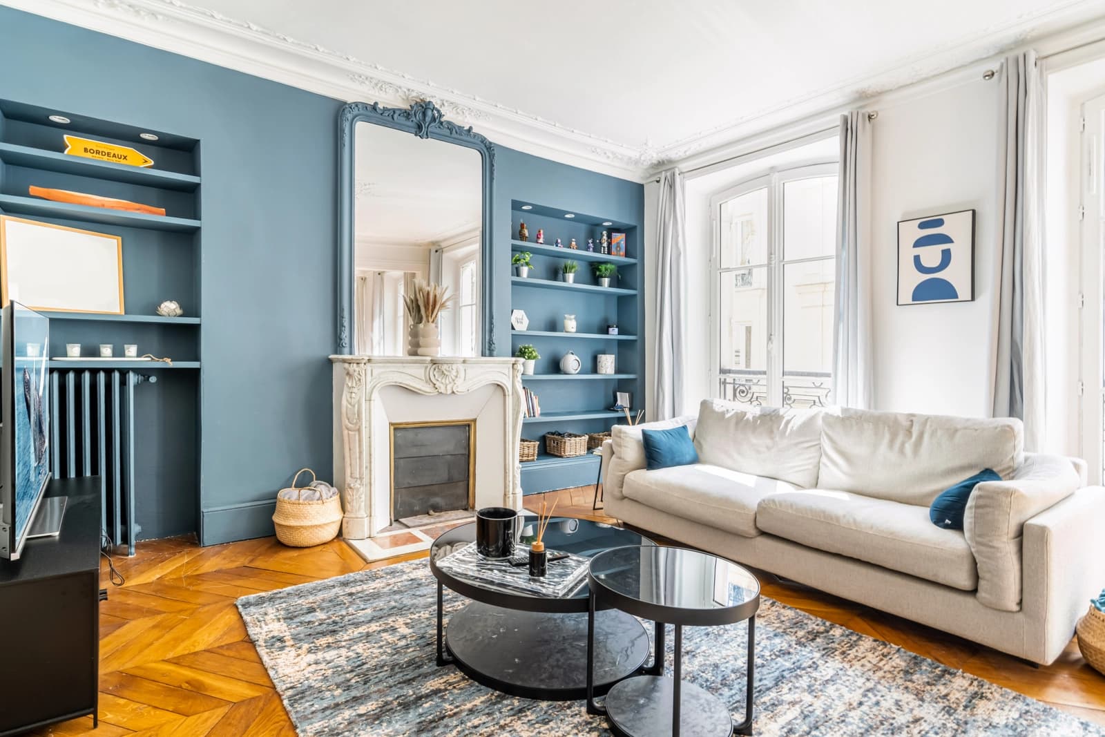 Salon dans Appartement haussmannien clair, un cocon parisien cosy - 1