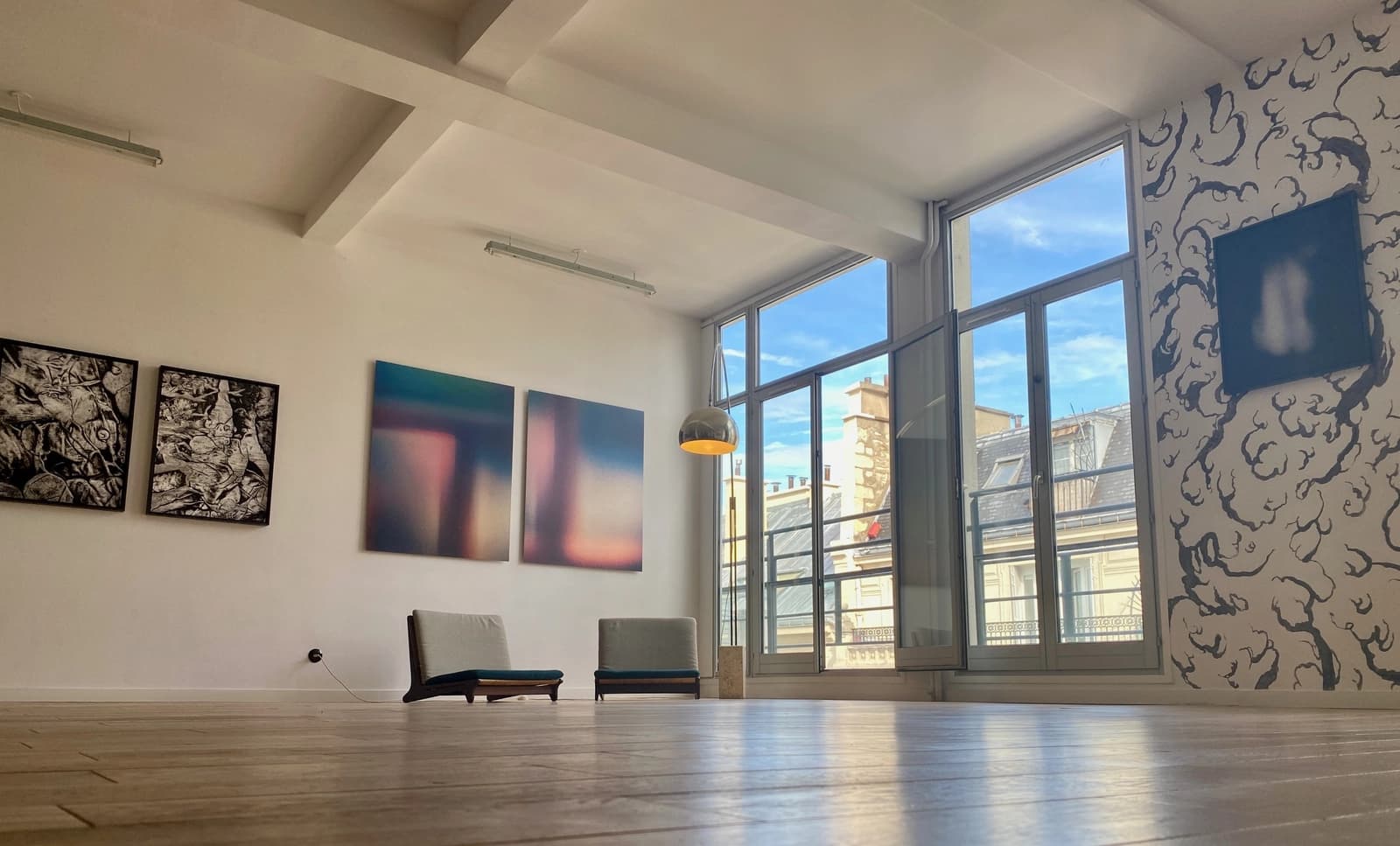 Sala en Loft estilo galería de los años 30, con vistas a los tejados de París - 1
