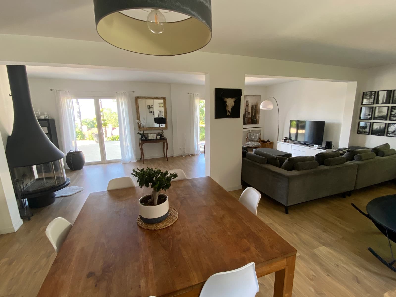 Living room in Large house with panoramic terrace and swimming pool - 1