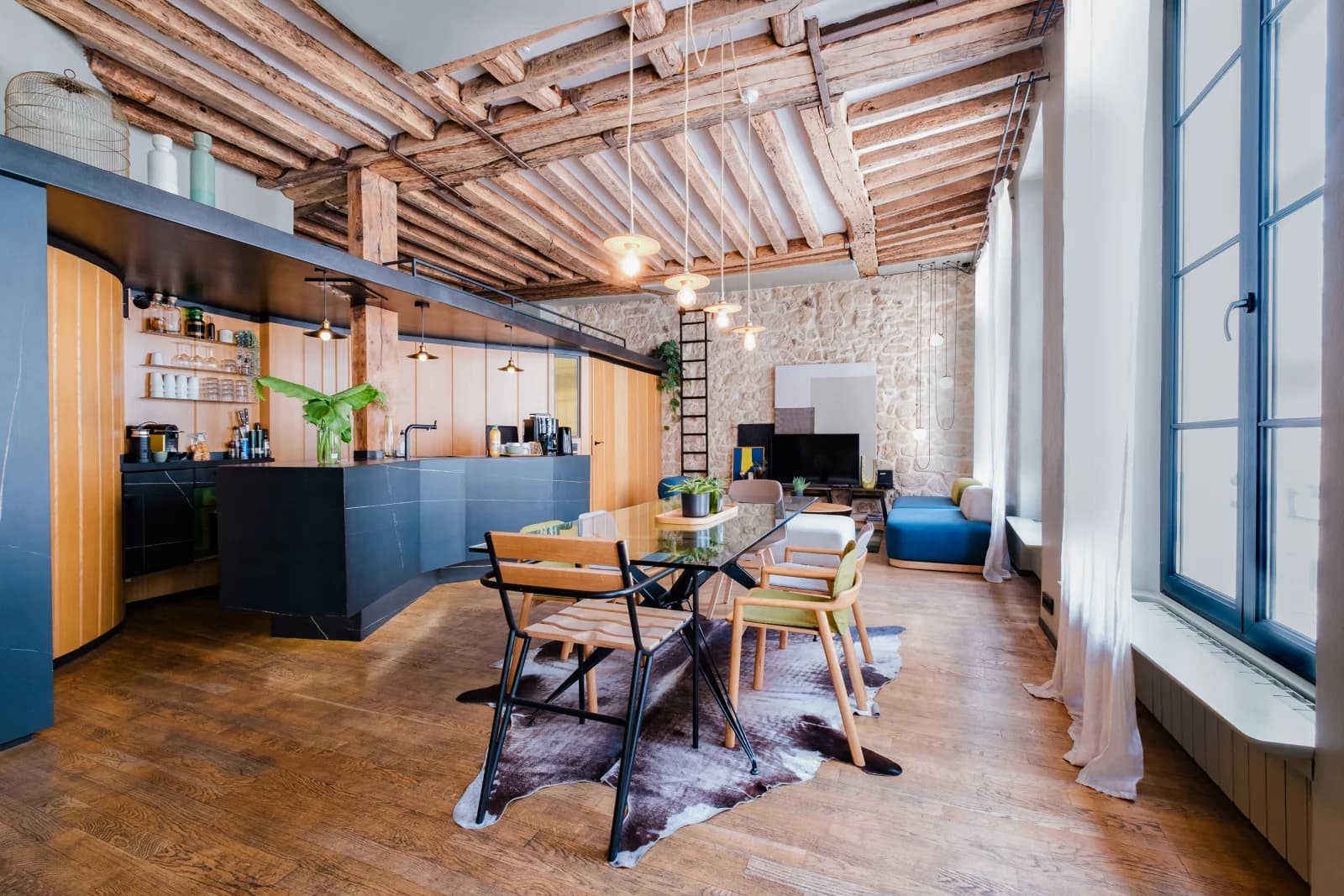 Espace Grand appartement ouvert dans le vivant quartier Montorgueil - 4