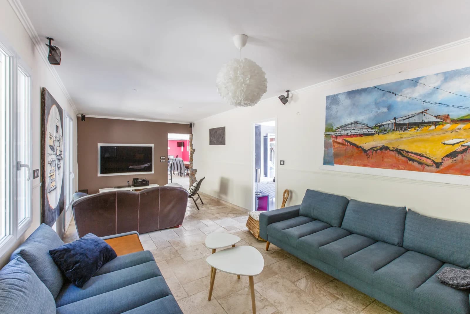 Living room in Large villa on the banks of the Rance with swimming pool - 1