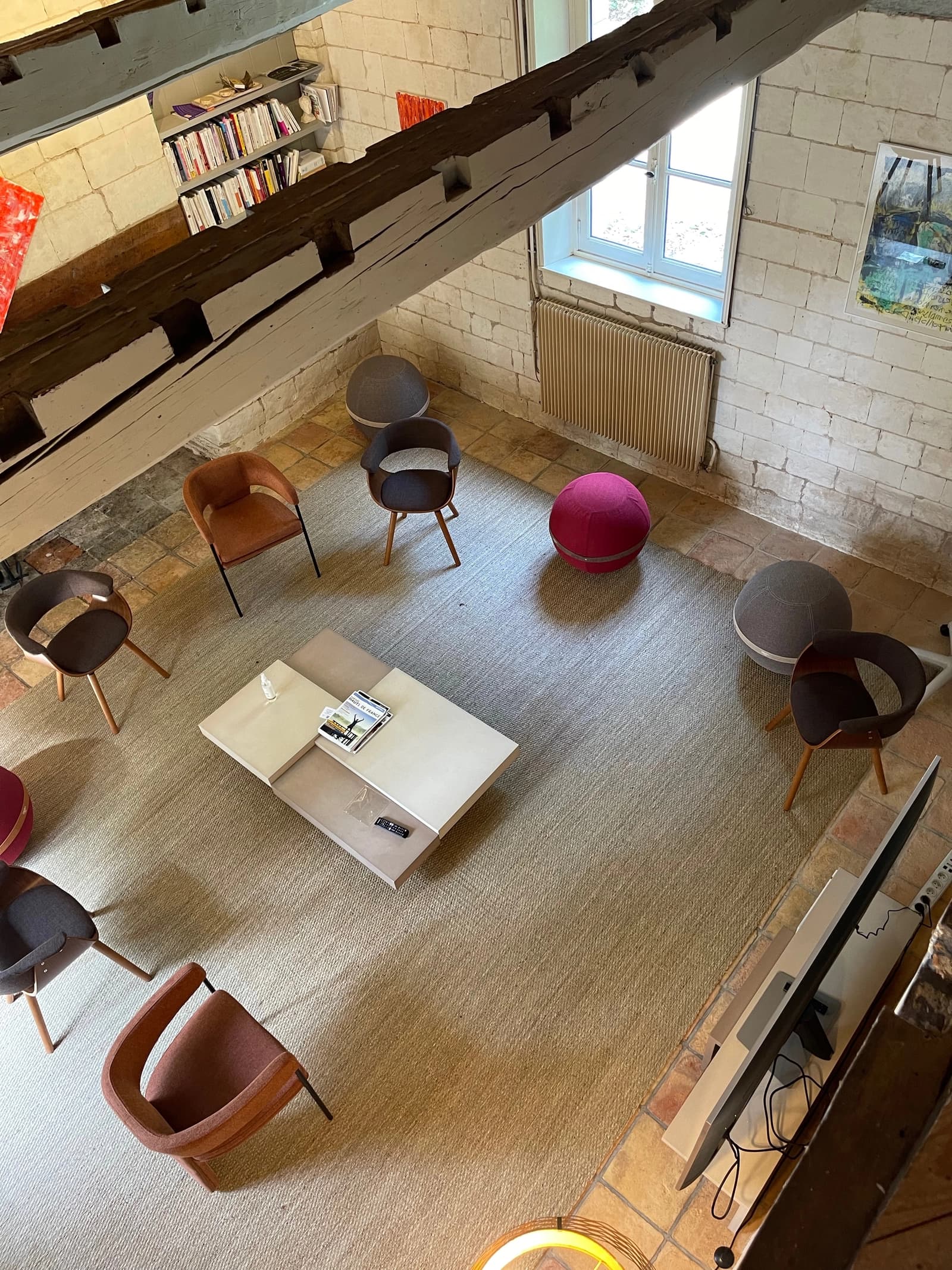Living room in A historic estate nestled in the woods - 1
