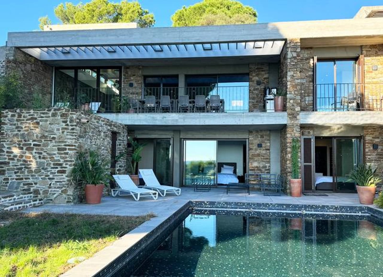 Espace Maison Bormes les Mimosas type année 1970 avec vue mer et piscine - 0