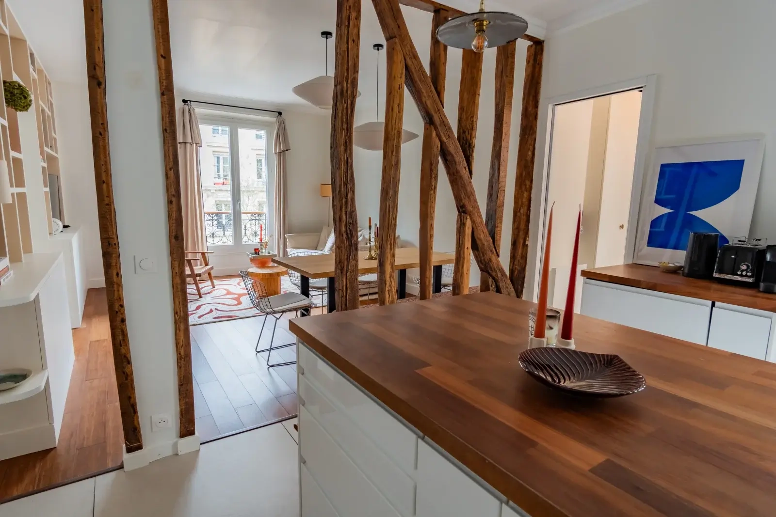 Espace Appartement lumineux avec poutres apparentes, au pied de Montmartre - 2