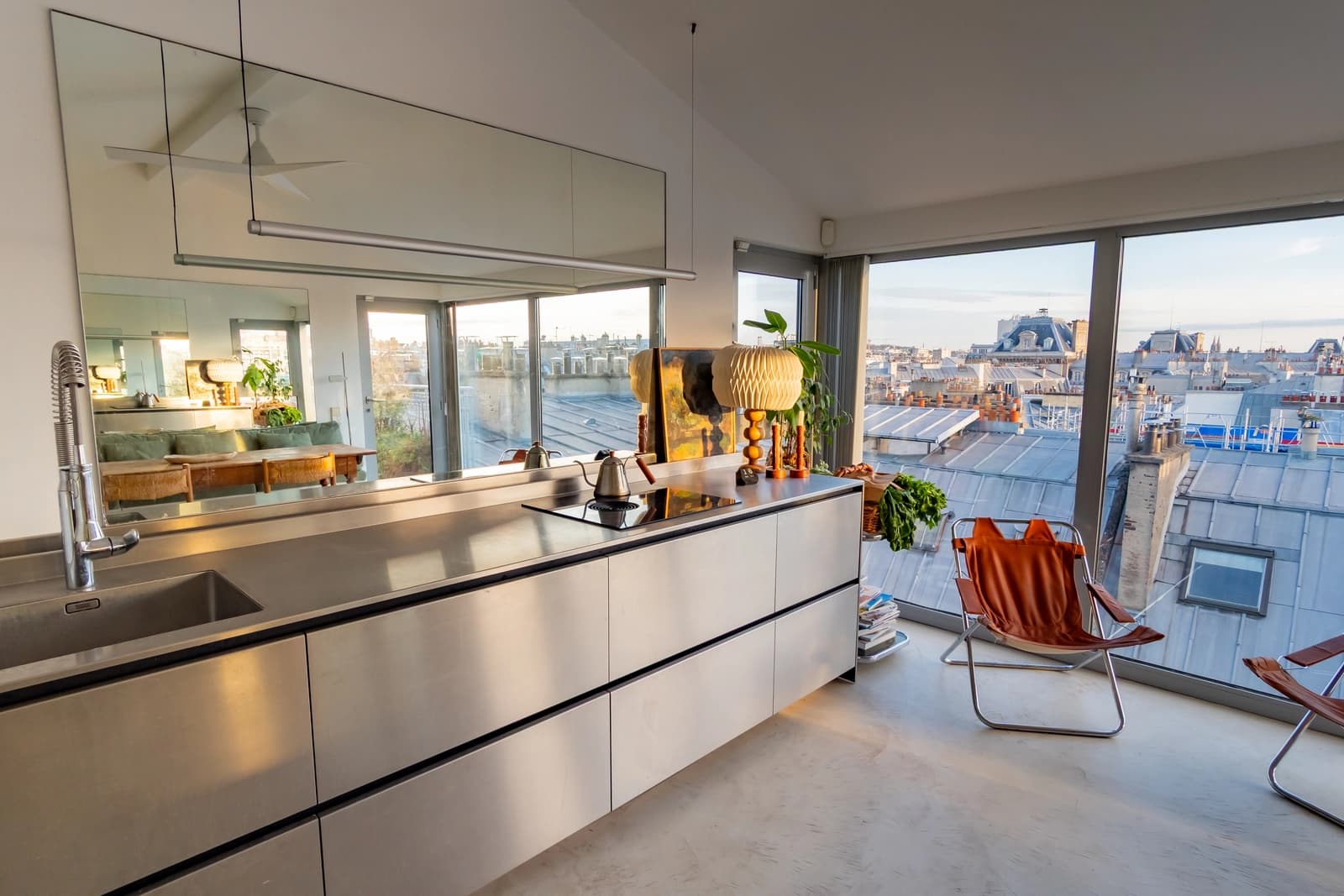 Espace Cuisine véranda vue sur les toits de Paris + Terrasse - 2