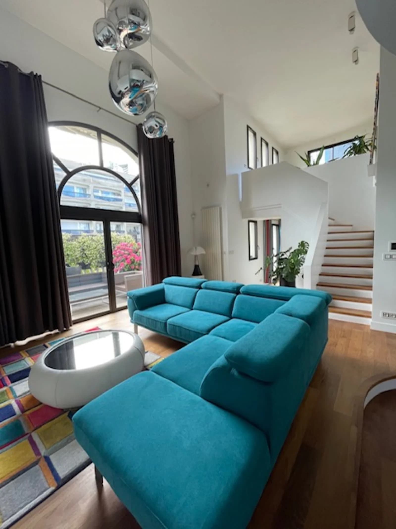Living room in Bright, atypical apartment with rooftop - 1