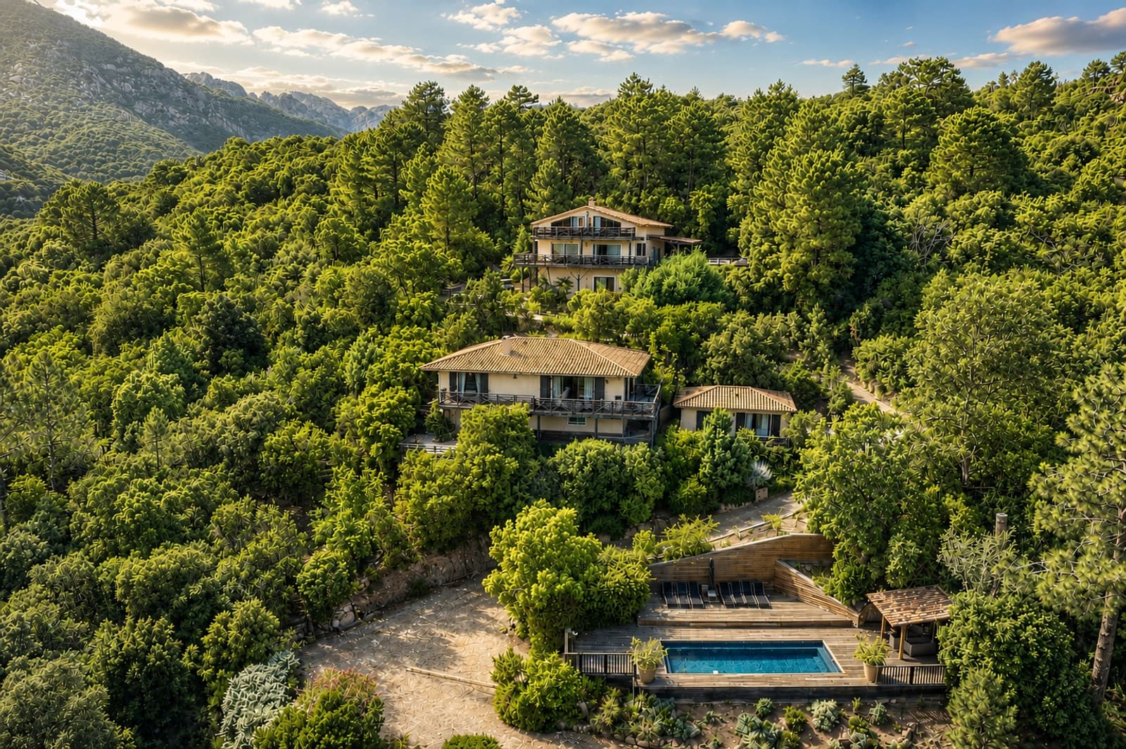 Estate with 3 independent villas - Breathtaking view