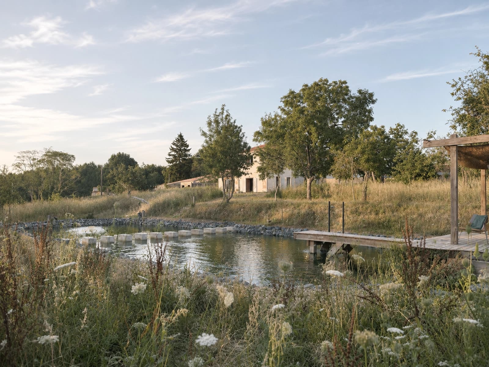 Space House with a natural swimming pool - 0