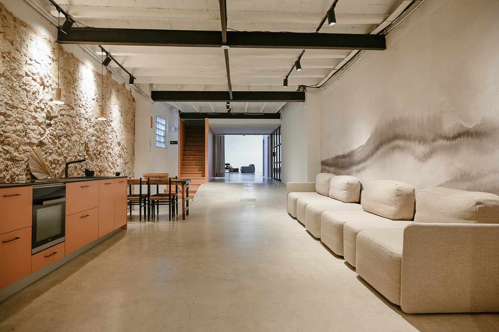 Space Creative space with cyclorama and character - 3